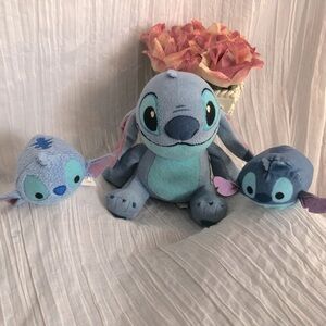 DISNEY LILO & STITCH stuffed plush animal toys & 2 TSUM TSUMs lot of 3